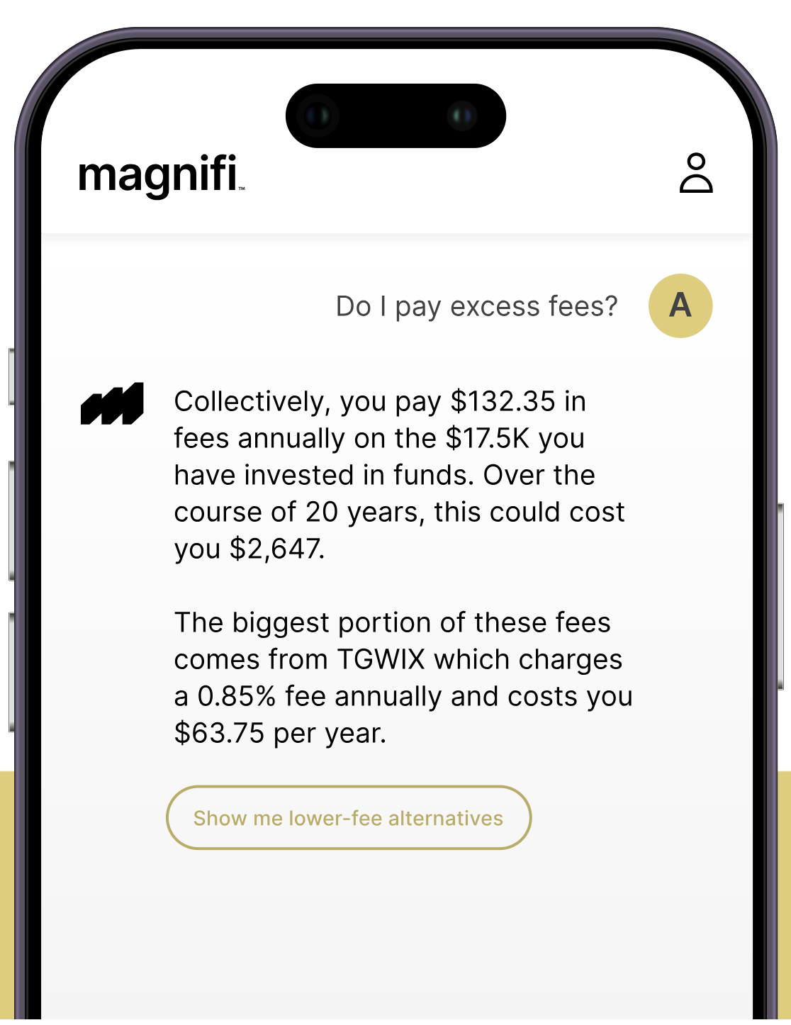 AI-powered portfolio analysis dashboard with charts and insights